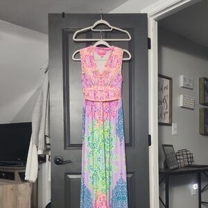 Vibrant Multicolor Sleeveless Maxi Dress